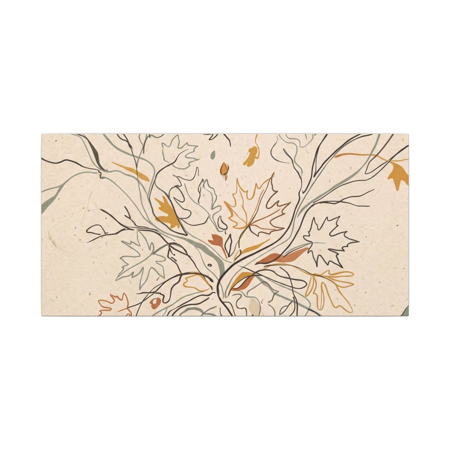 Warm Shadow Play Canvas Art - Minimal Line Japandi