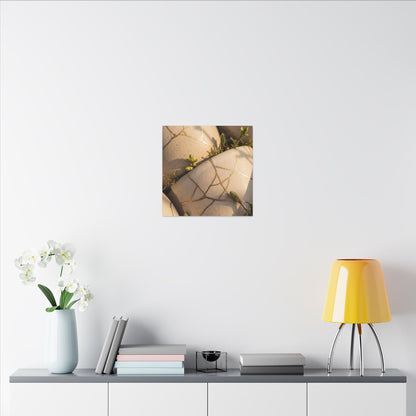 Spring Broken Pottery Gold Vein Canvas Art | Beautiful Decor