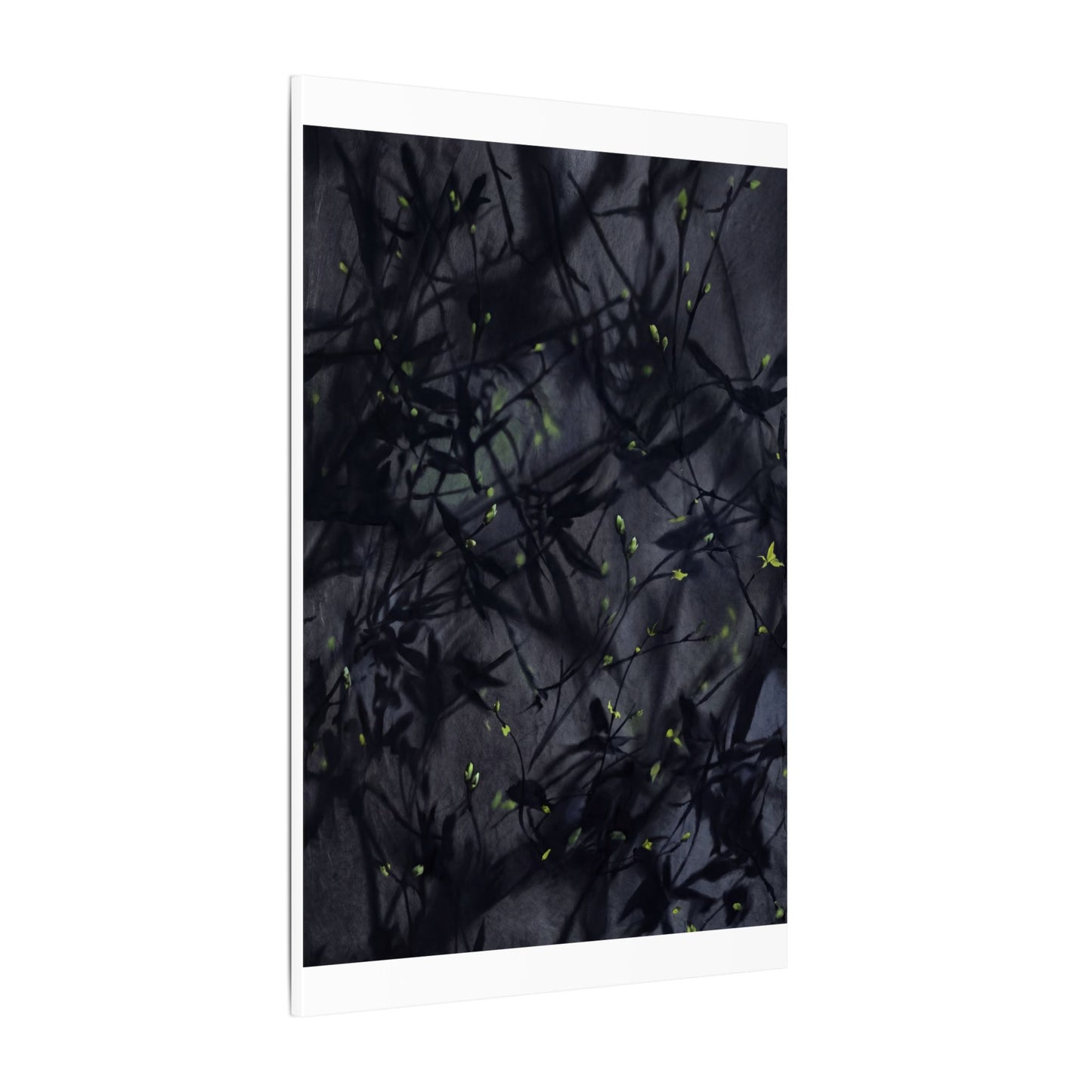 Shadow Play Spring Canvas Art | Dark Japandi Atmospheric Design