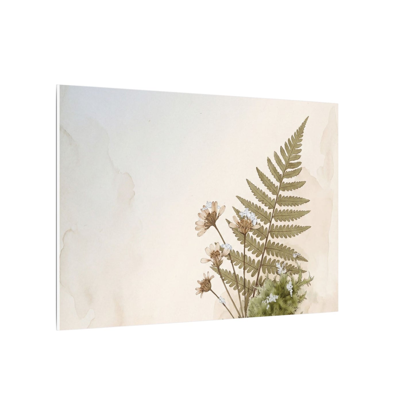 Winter Moss Close Up Herbarium Canvas Art | Enchanting Decor