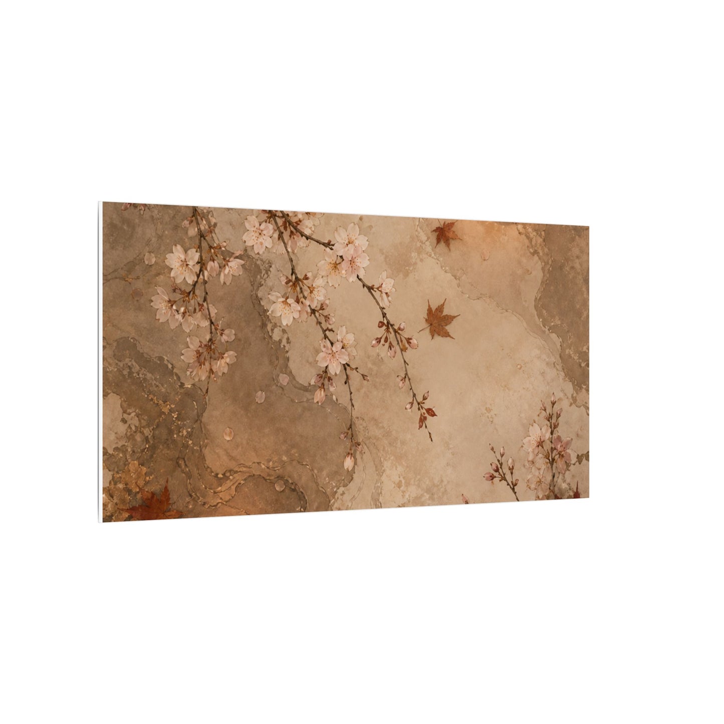 Cherry Blossom Canvas Art | Autumn Japandi Japanese Pattern Art