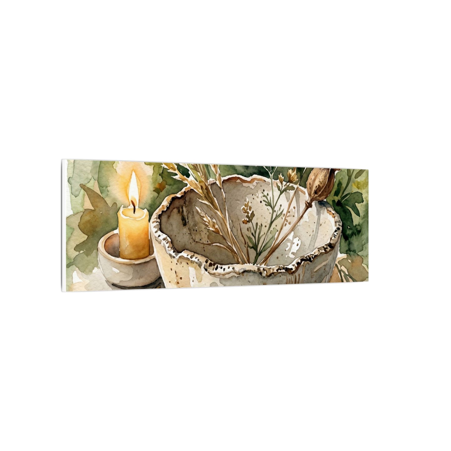 Ceramic Bowl Summer Canvas Art | Japandi Elegant Design