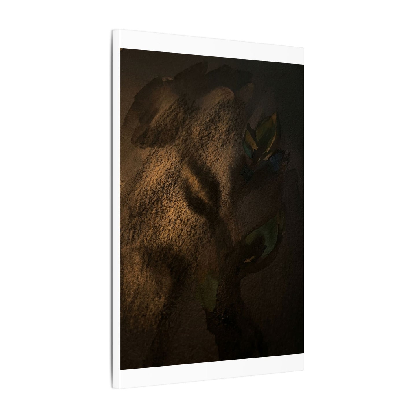 Candlelight Shadow Play Canvas Art - Dark Japandi Ma