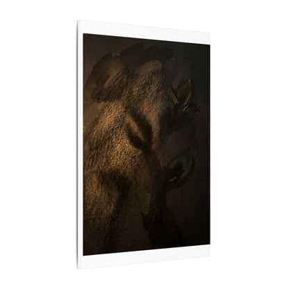 Candlelight Shadow Play Canvas Art - Dark Japandi Ma