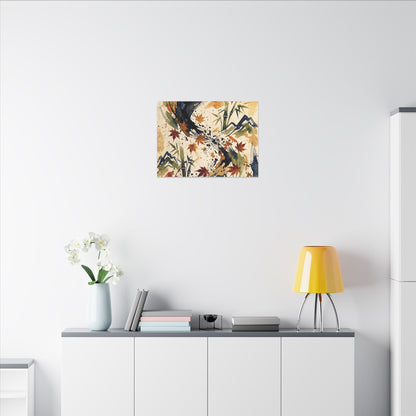 Golden Hour Ink Brushstroke Canvas Art - Zen Shibui