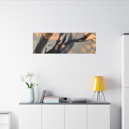 Datsuzoku Ink Brushstroke Canvas Art - Dark Japandi Shadow Zen