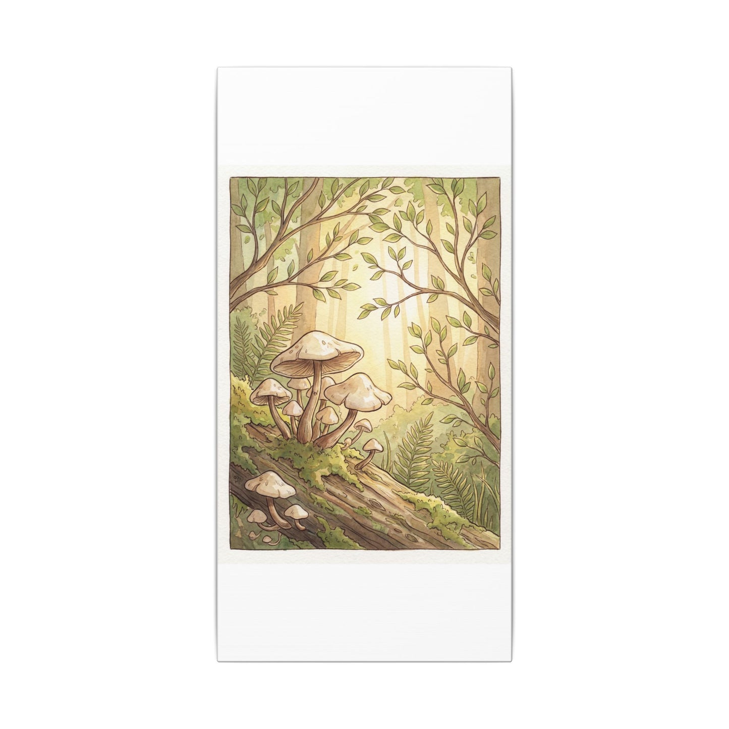 Spring Wild Mushrooms Mushroom Illustration Canvas Art | Cozy Decor