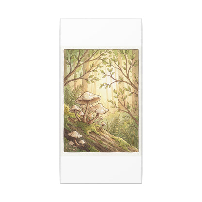 Spring Wild Mushrooms Mushroom Illustration Canvas Art | Cozy Decor