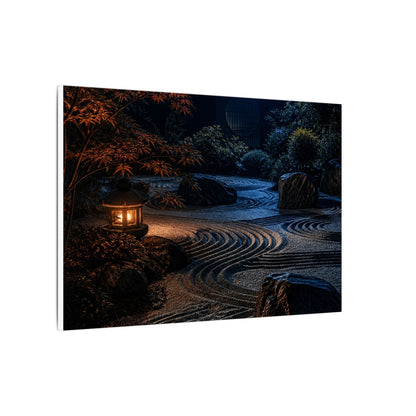 Summer Rock Garden Shadow Zen Canvas Art | Moody Decor