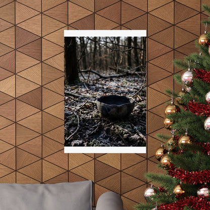 Winter Ceramic Bowl Shadow Zen Wall Art Print | Luxurious Decor