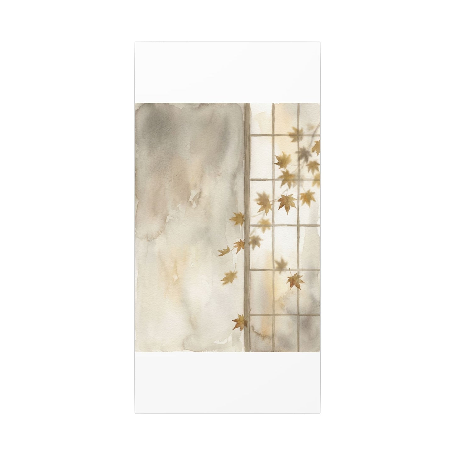 Warm Shoji Screen Canvas Art - Watercolor Japandi