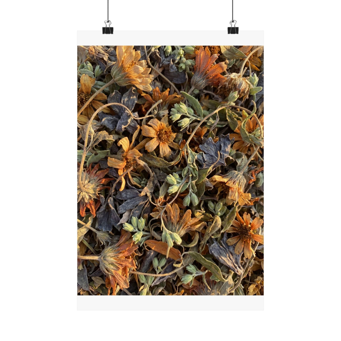 Spring Dried Flowers Japanese Pattern Wall Art Print | Warm Decor Art Print