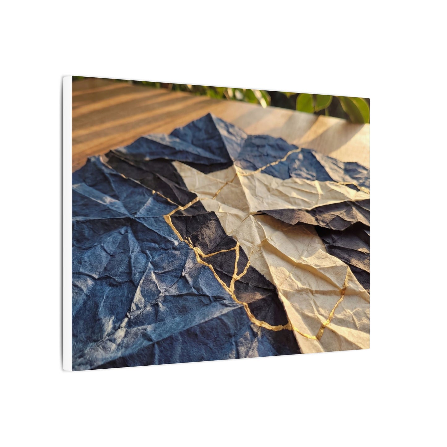 Golden Hour Paper Fold Canvas Art - Kintsugi Ma
