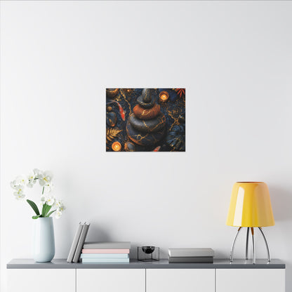 Summer River Stones Gold Vein Canvas Art | Resilient Decor