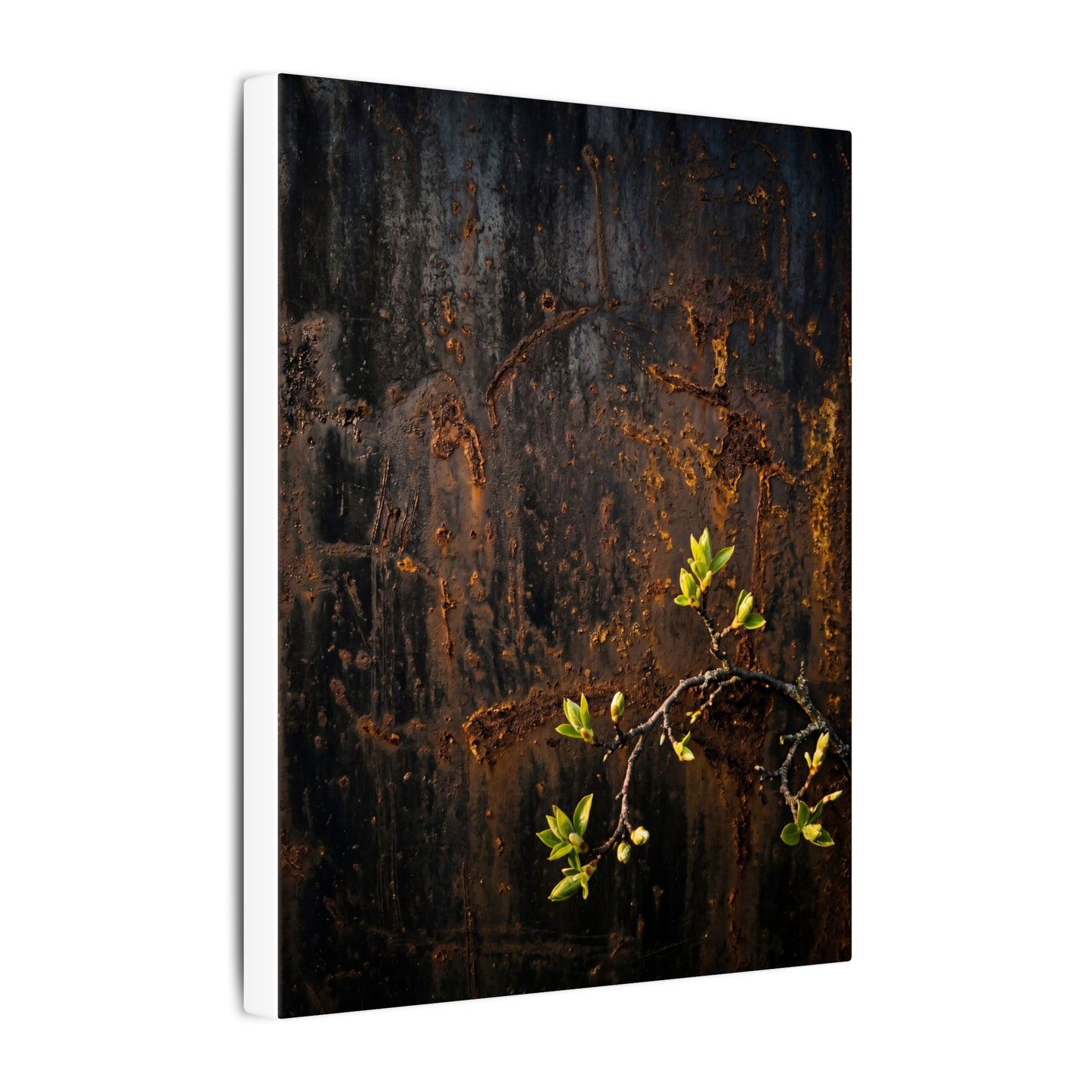 Golden Hour Rust Patina Canvas Art - Dark Japandi Fukinsei