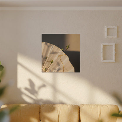 Paper Fold Gold Vein Canvas Art | Healing Kintsugi Art