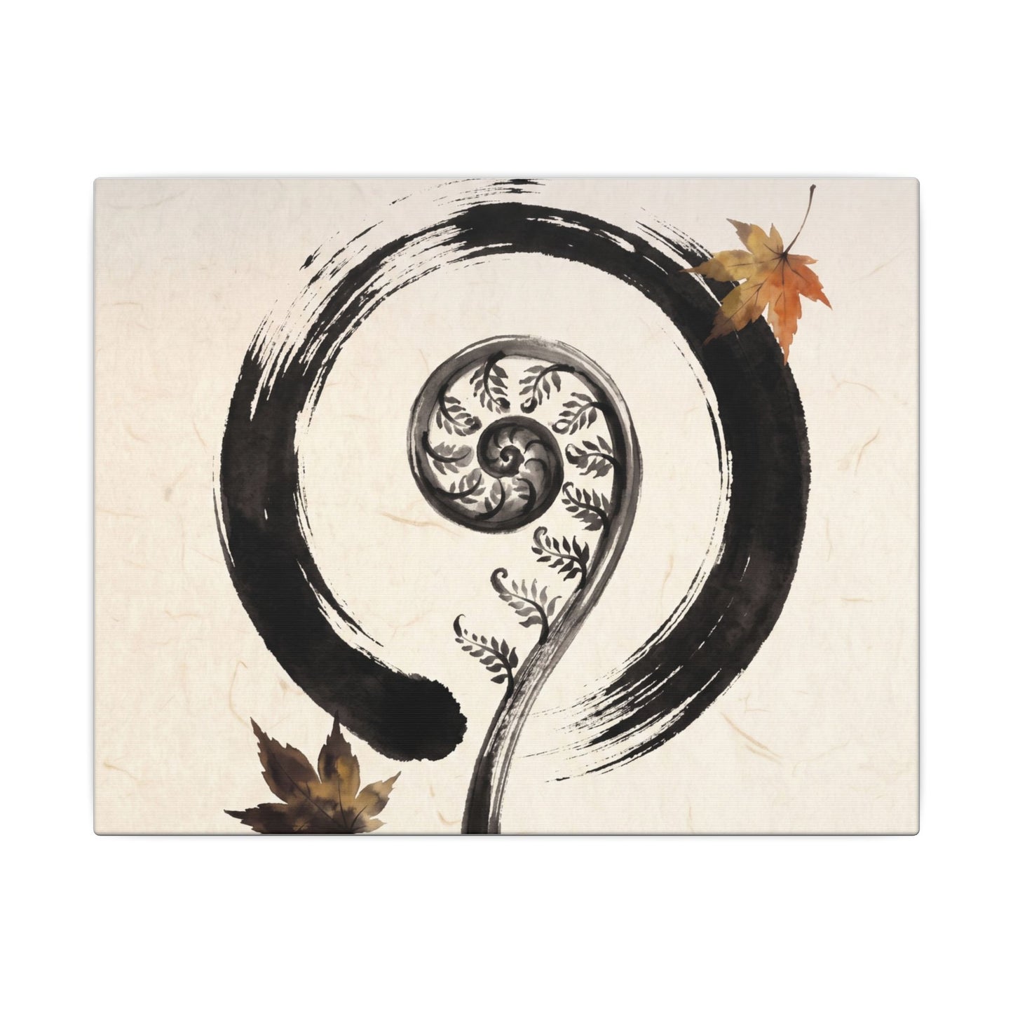 Fern Unfurling Autumn Canvas Art | Zen Peaceful Design
