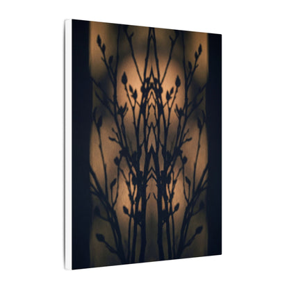 Dark Japandi Shadow Play in Golden Hour | Shadow Zen Canvas Art