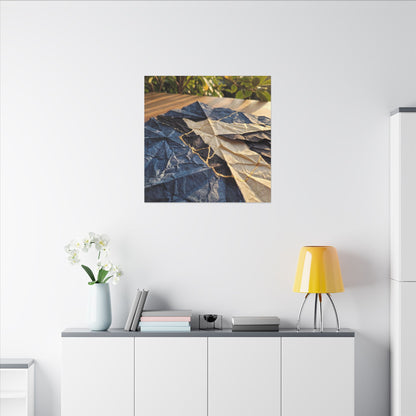 Golden Hour Paper Fold Canvas Art - Kintsugi Ma