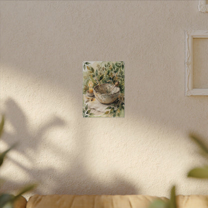 Ceramic Bowl Summer Canvas Art | Japandi Elegant Design