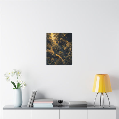 Contemplative Moonlit Garden Canvas Art - Ukiyo E Inspired Zen