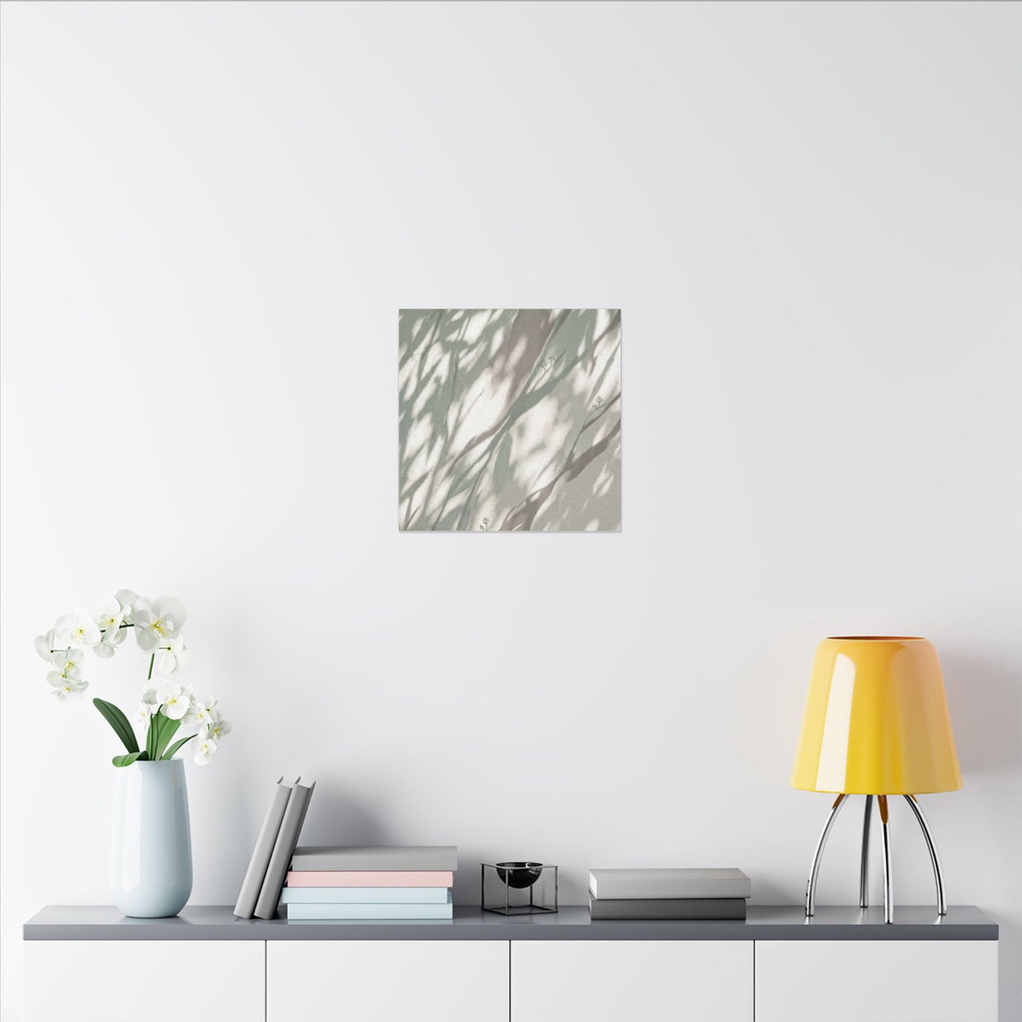 Japandi Shadow Play in Dappled | Japanese Pattern Canvas Art