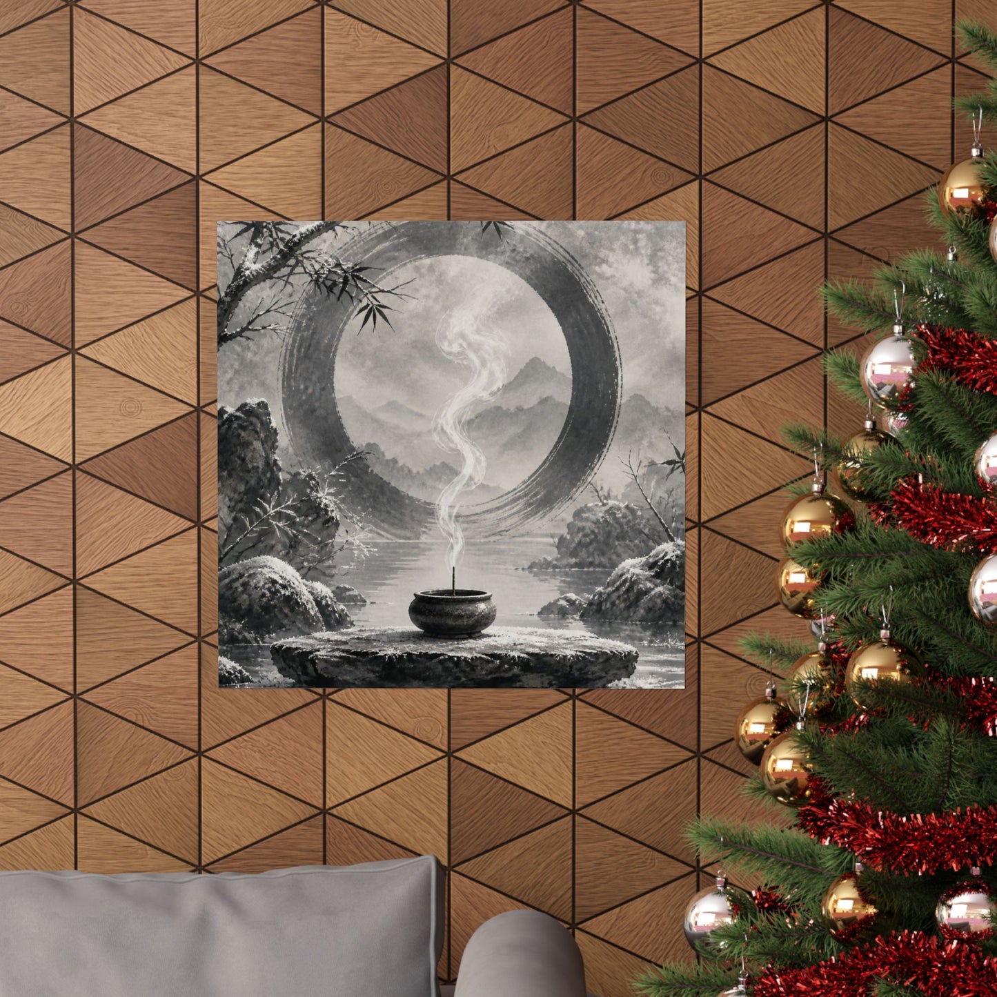 Dappled Incense Smoke Wall Art Print - Zen Seijaku