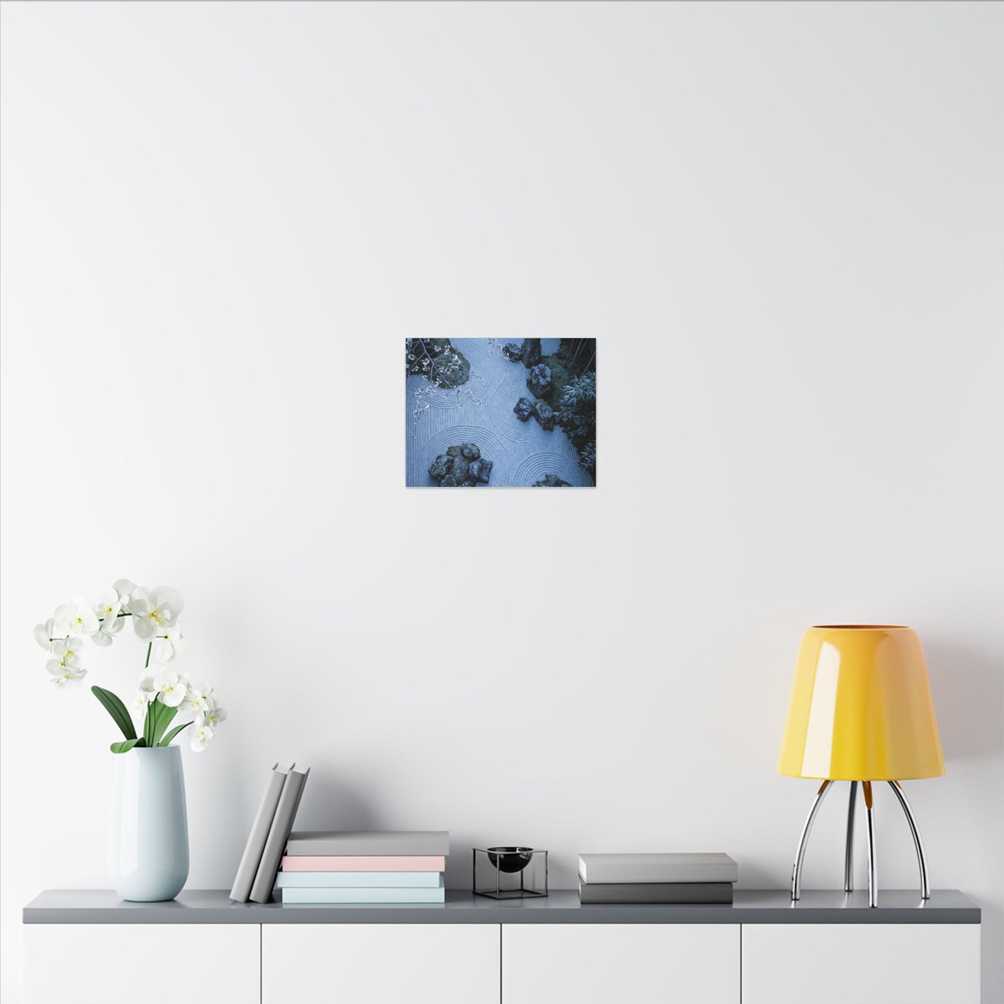 Contemplative Cherry Blossom Canvas Art - Karesansui Zen