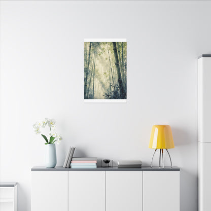 Bamboo Grove Spring Canvas Art | Zen Serene Design