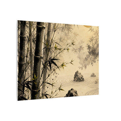Peaceful Bamboo Grove Canvas Art - Karesansui Zen