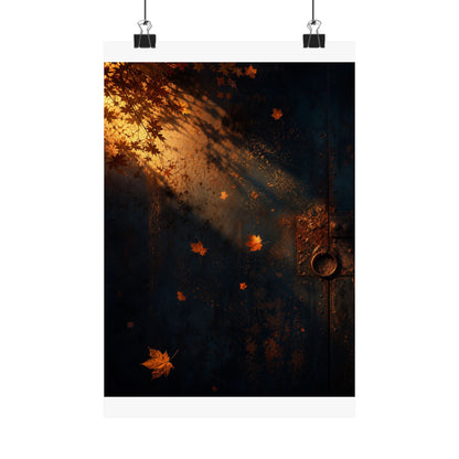 Rust Patina Wall Art Print | Autumn Dark Japandi Shadow Zen Art