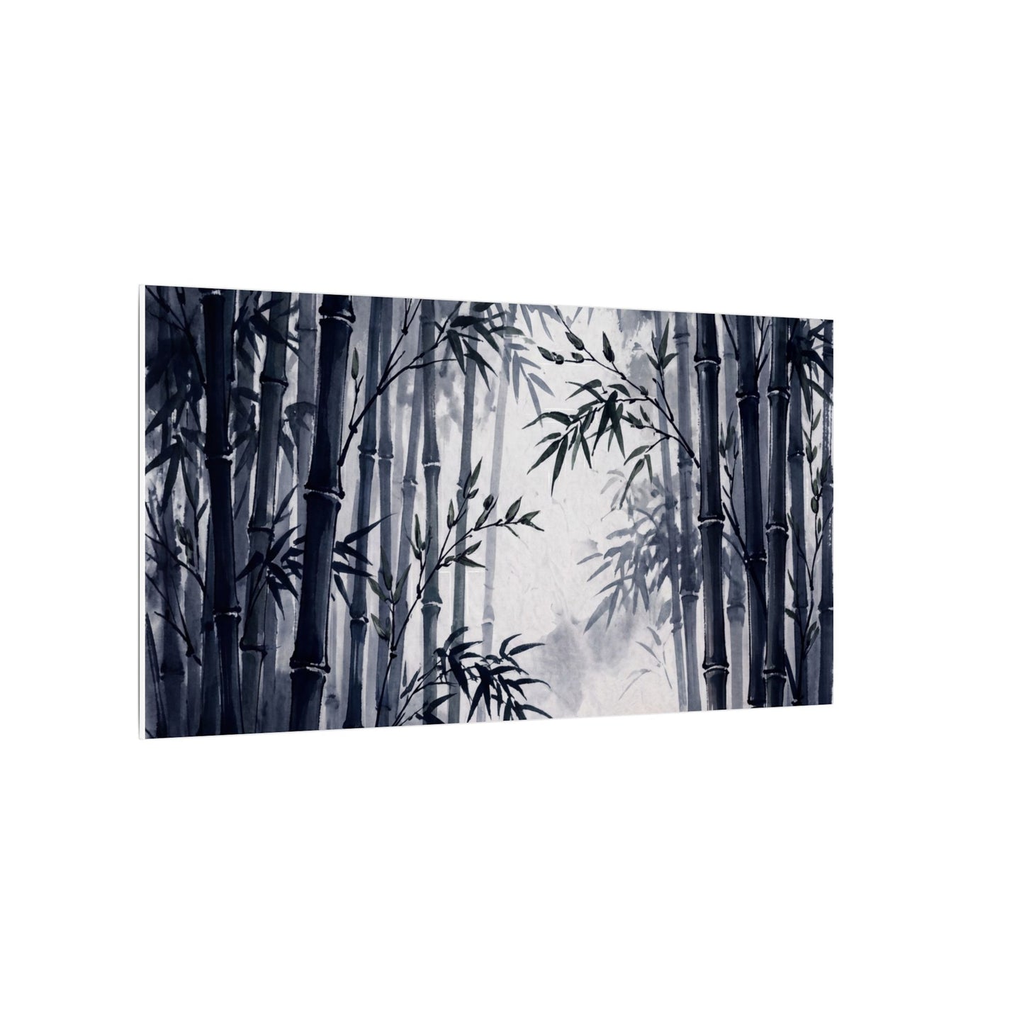 Tranquil Bamboo Grove Canvas Art - Sumi E Zen