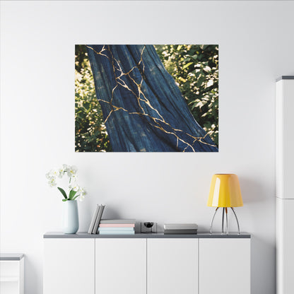 Resilient Silk Drape Canvas Art - Gold Repair Kintsugi