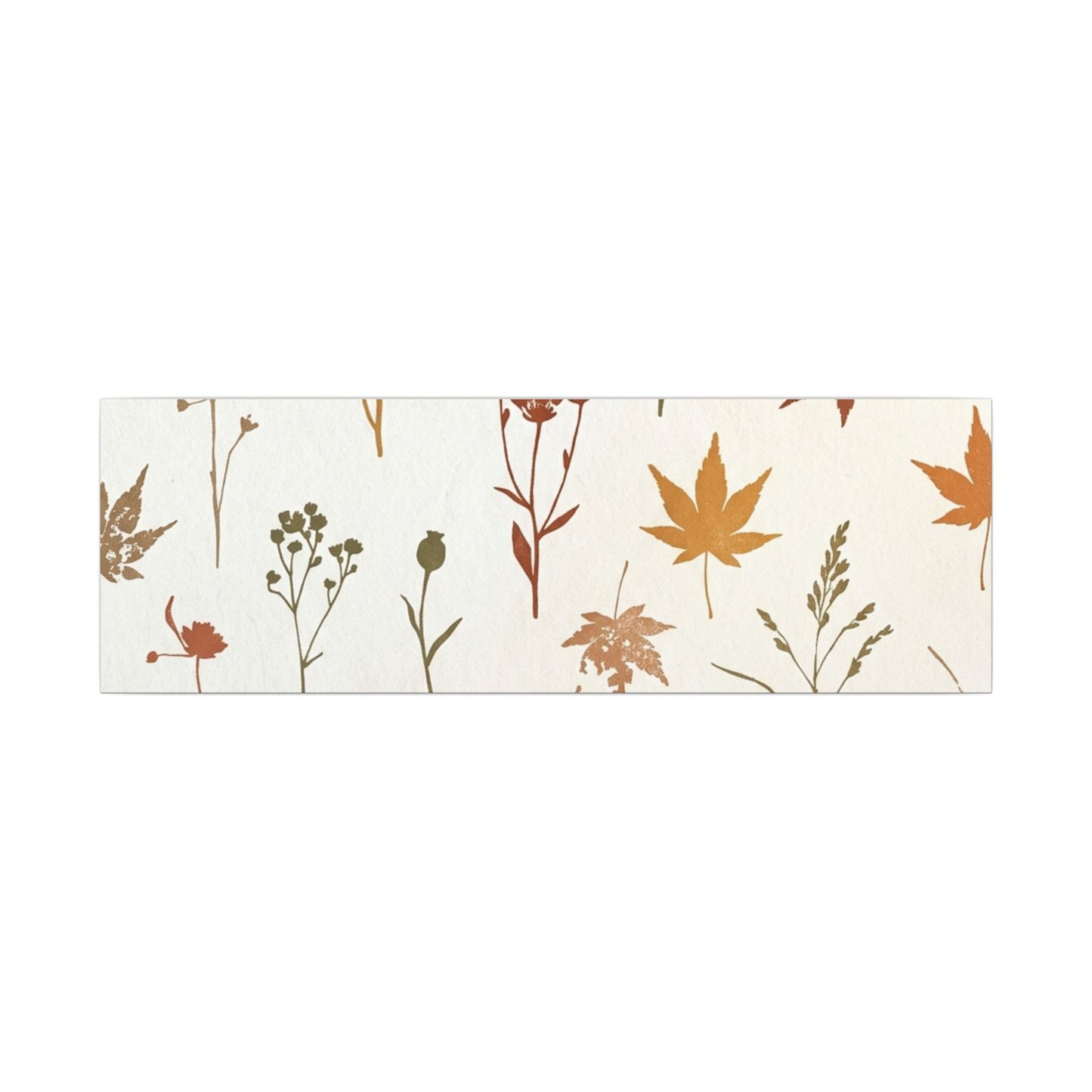 Autumn Dried Flowers Japanese Pattern Canvas Art | Elegant Decor