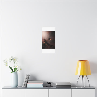 Moody Ink Brushstroke Canvas Art - Moody Minimal Dark Japandi
