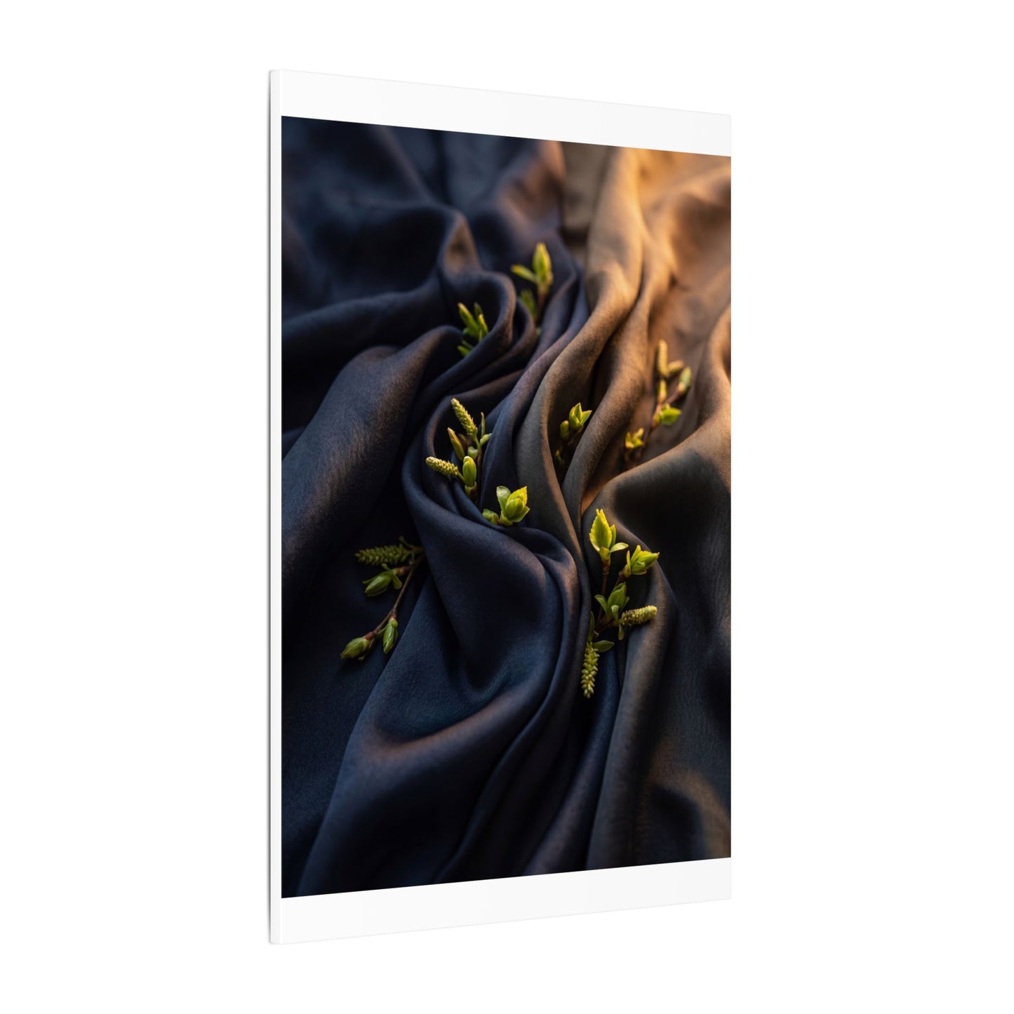 Spring Silk Drape Moody Minimal Canvas Art | Luxurious Decor