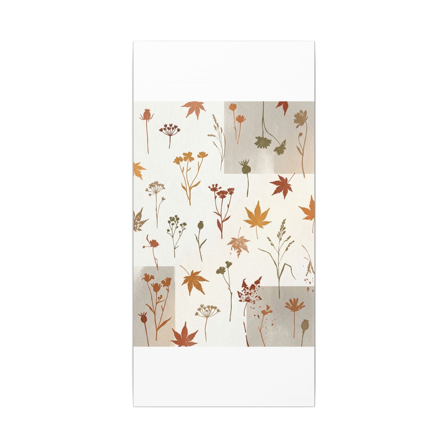 Autumn Dried Flowers Japanese Pattern Canvas Art | Elegant Decor