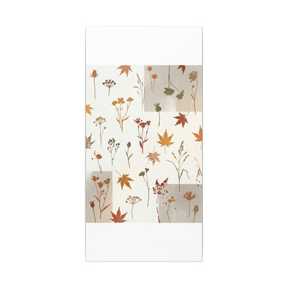 Autumn Dried Flowers Japanese Pattern Canvas Art | Elegant Decor