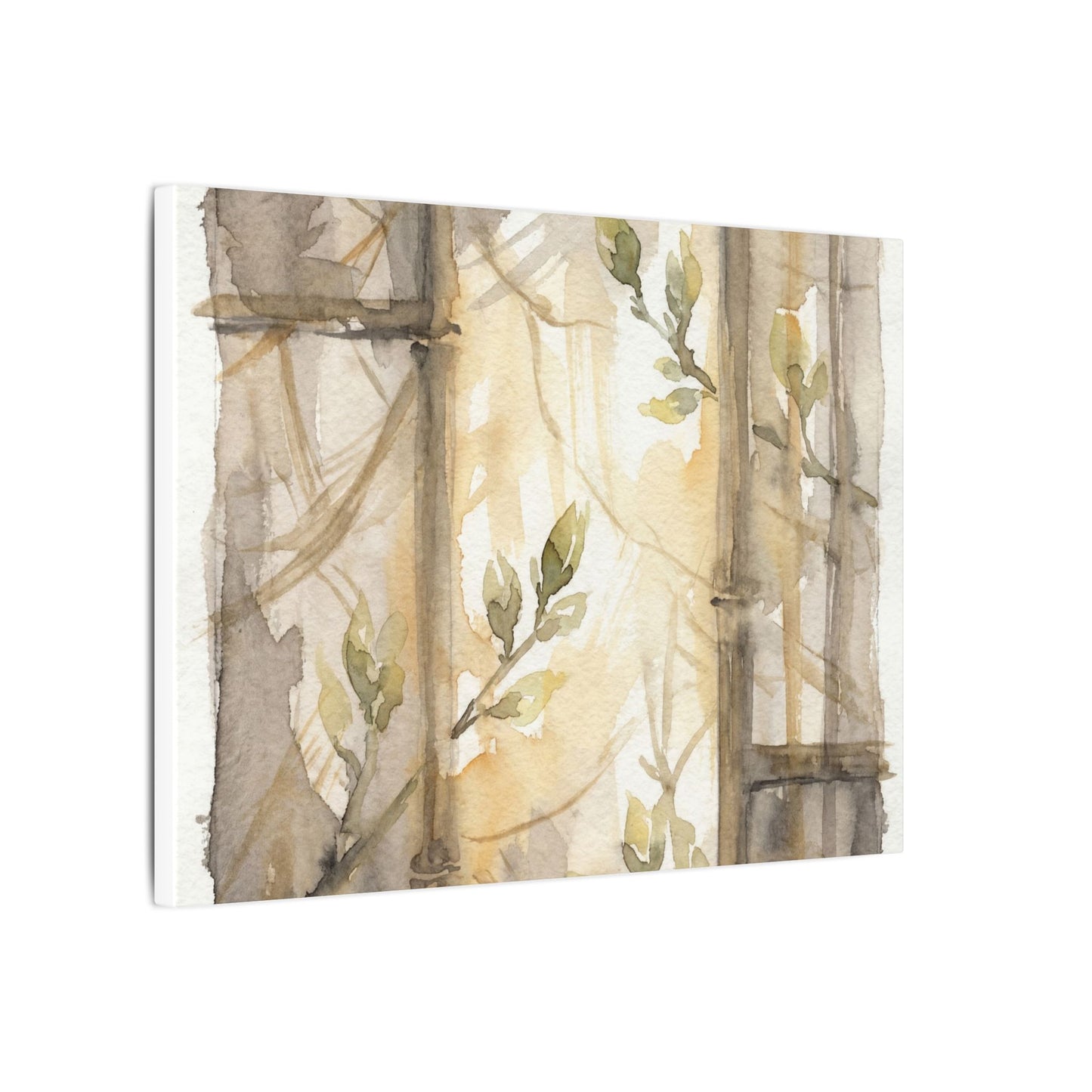 Shoji Screen Spring Canvas Art | Japandi Cozy Design