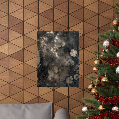 Mono No Aware Dried Flowers Wall Art Print - Japandi Texture