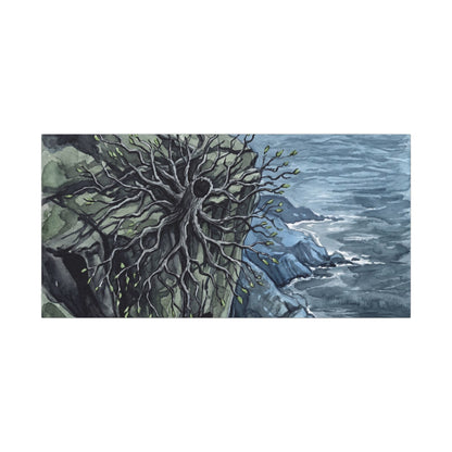 Pine Tree Spring Canvas Art | Japandi Neutral Design
