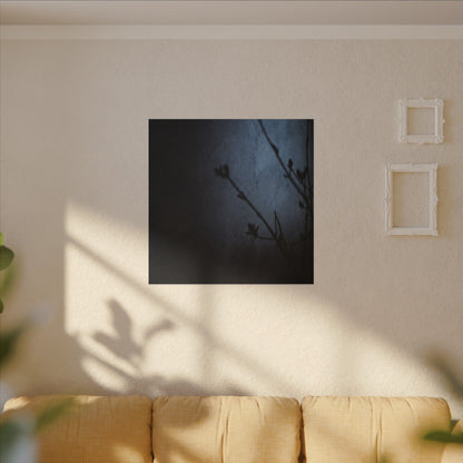 Shadow Play Canvas Art | Spring Dark Japandi Moody Minimal Art
