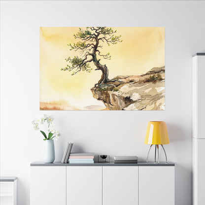 Golden Hour Pine Tree Canvas Art - Japandi Fukinsei