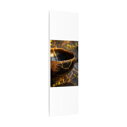 Kintsugi Ceramic Bowl in Golden Hour | Gold Vein Canvas Art