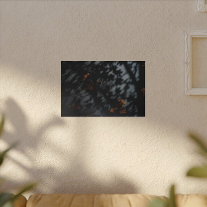 Autumn Shadow Play Shadow Zen Canvas Art | Atmospheric Decor