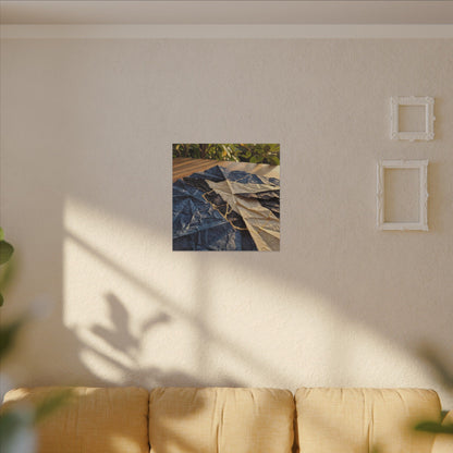 Golden Hour Paper Fold Canvas Art - Kintsugi Ma