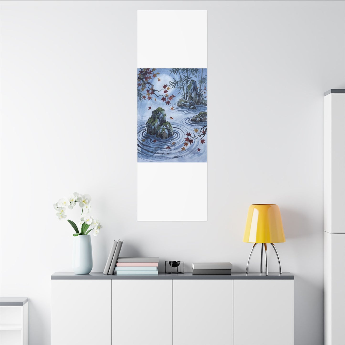 Rock Garden Autumn Canvas Art | Zen Tranquil Design