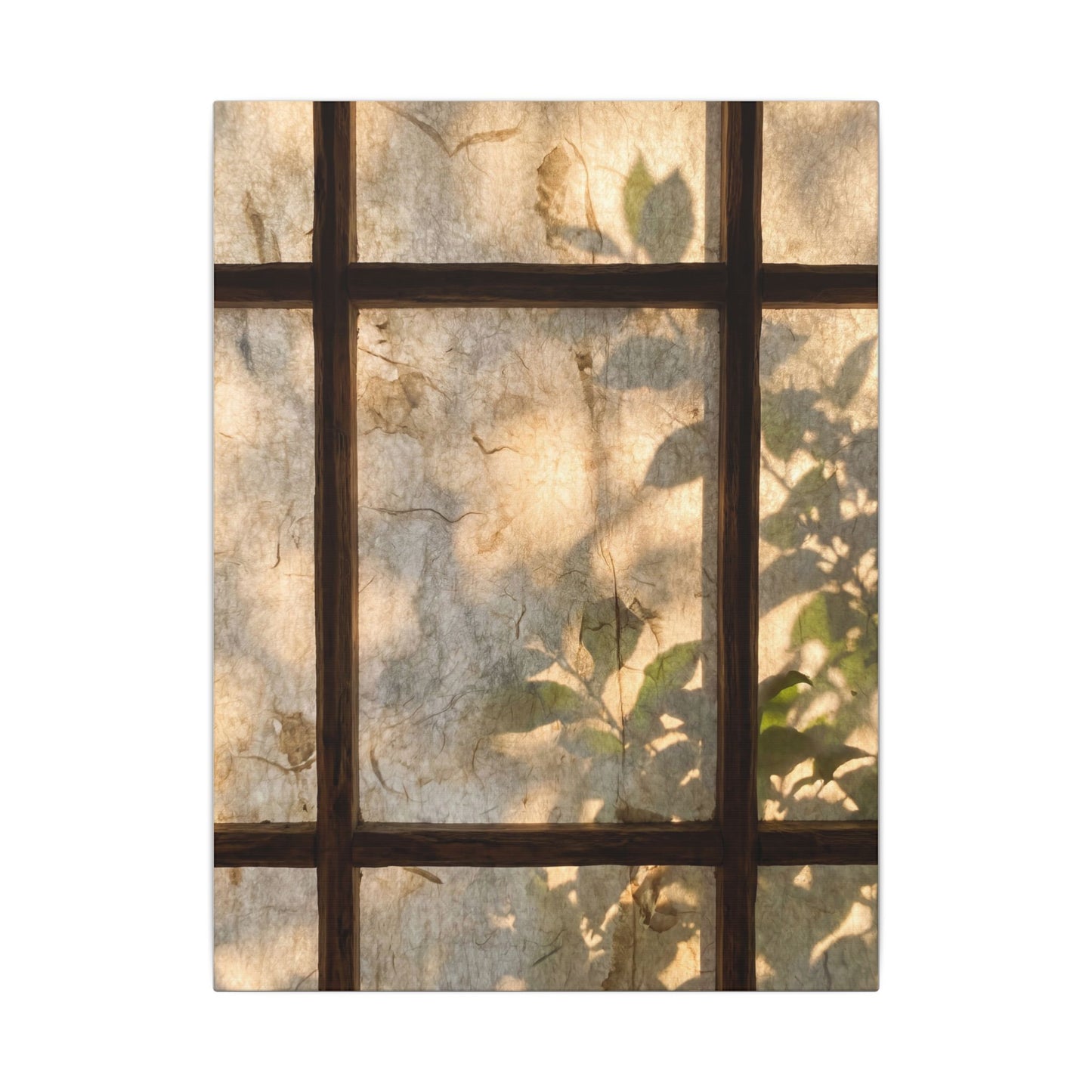 Golden Hour Shoji Screen Canvas Art - Japandi Mono No Aware
