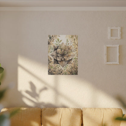Warm Paper Fold Canvas Art - Watercolor Japandi