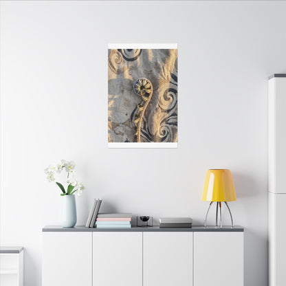 Fern Unfurling Canvas Art | Winter Japandi Japanese Pattern Art